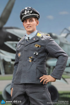 DID D80190 1/6 WWII German Luftwaffe Ace Pilot Erich Hartmann Action Figure Toy