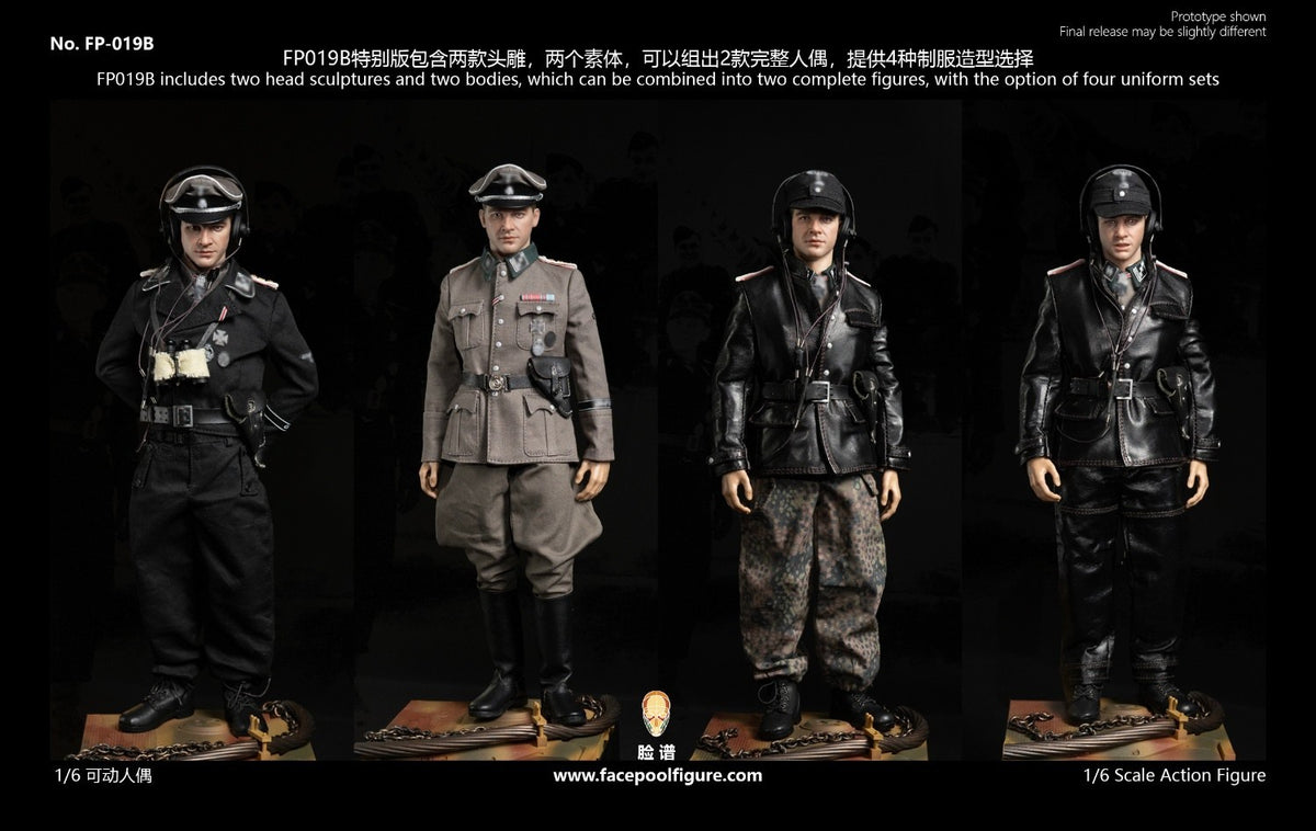 Facepoolfigure FP019B 1/6 Panzer Ace Tiger Tank Commander Wittmann Action Figure
