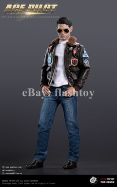 Presale POPTOYS EX059 1/6 ACE Pilot Mitchell The Gun Action Figure Jacket Ver.