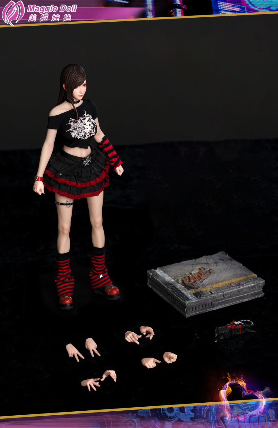 Vorverkauf Maggie Doll 1/6 Punk Girl Tia Sammelbare weibliche Actionfigur Modell Spielzeug
