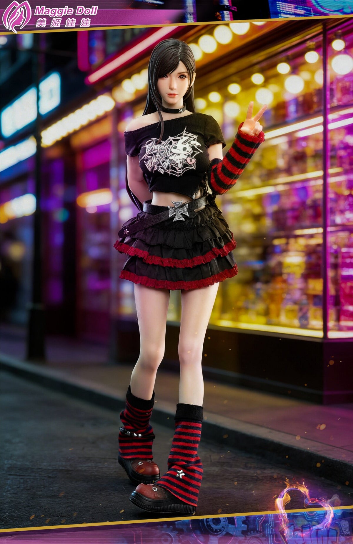 Vorverkauf Maggie Doll 1/6 Punk Girl Tia Sammelbare weibliche Actionfigur Modell Spielzeug