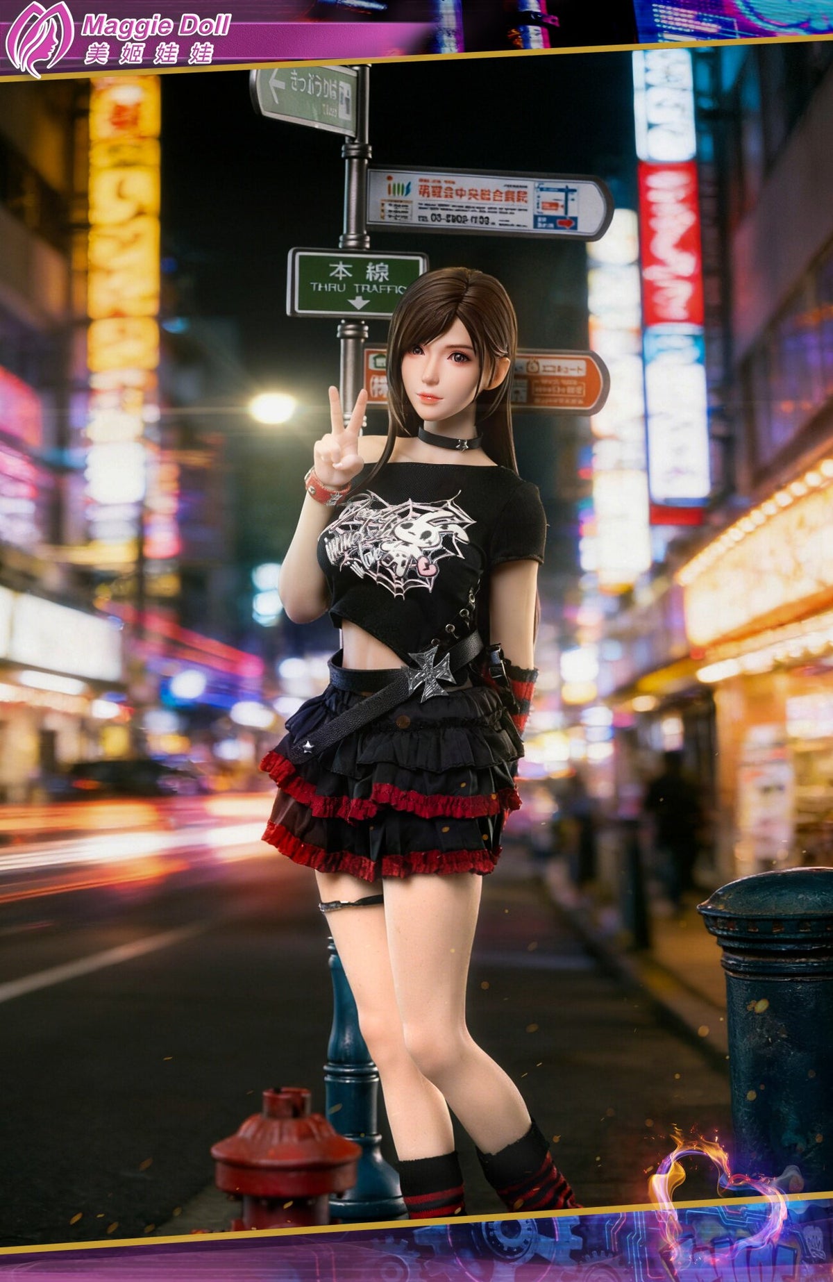 Vorverkauf Maggie Doll 1/6 Punk Girl Tia Sammelbare weibliche Actionfigur Modell Spielzeug